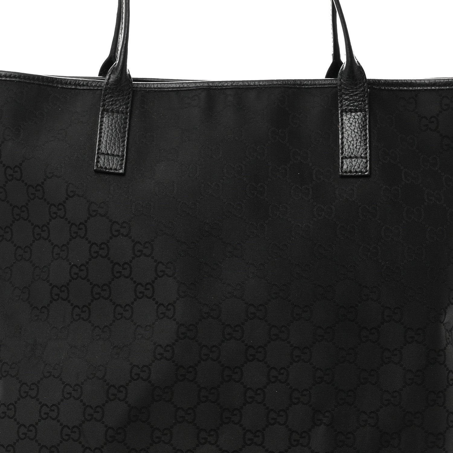 Gucci Canvas Monogram Shopping Tote Black 8 of 10