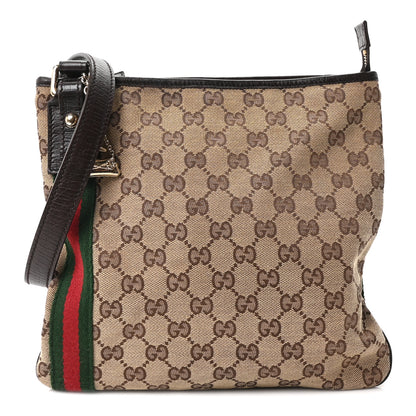 Gucci Monogram Web Jolicoeur Charms Messenger Dark Brown 1 of 10