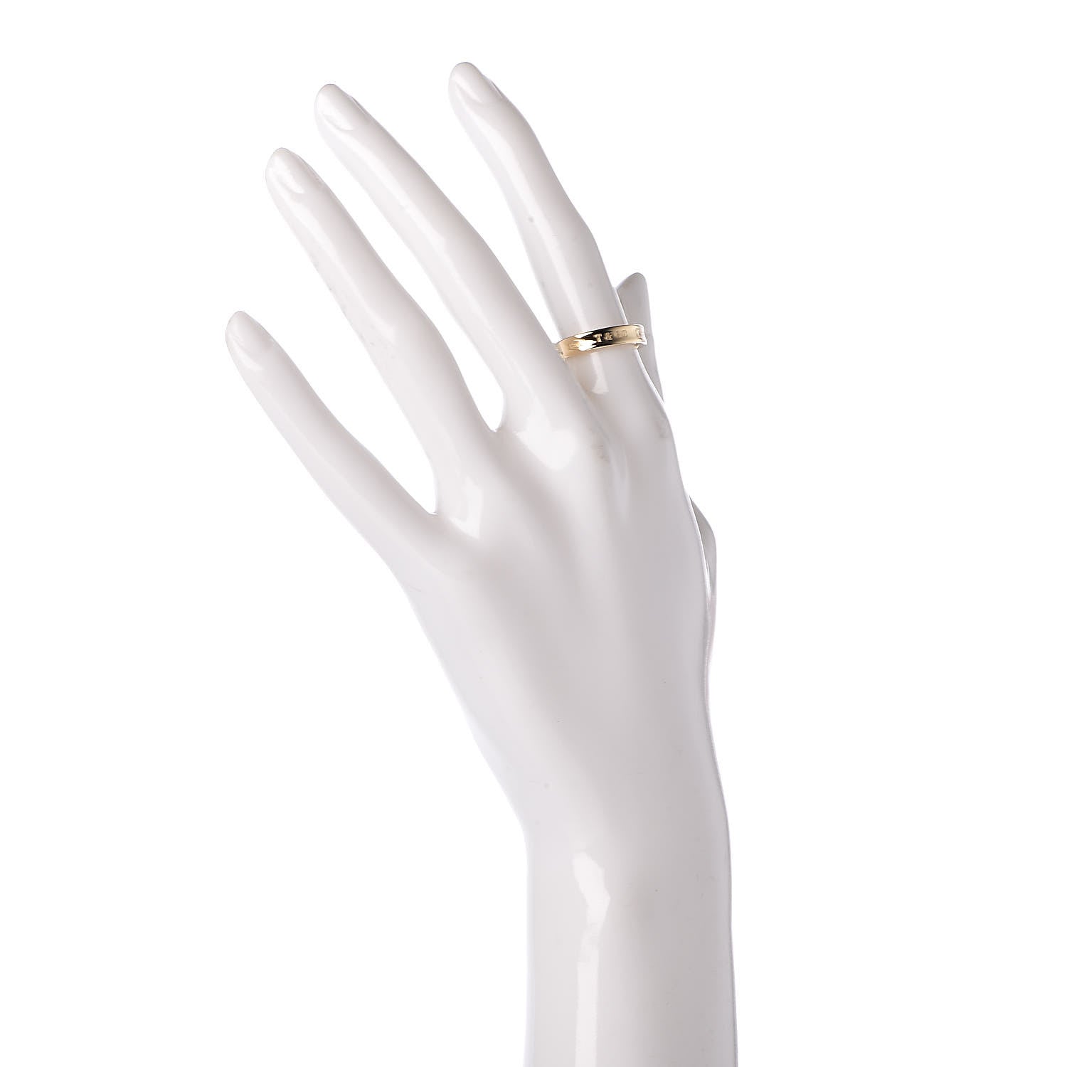 Tiffany 18K Yellow Gold Narrow 1837 Ring 49 5 2 of 5
