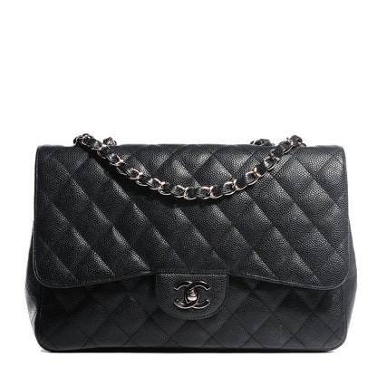 Chanel Caviar Quilted Jumbo Single Flap Black 1 of 9