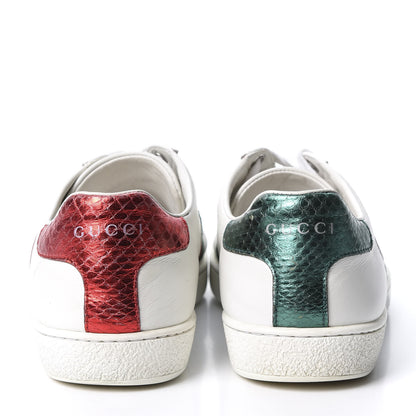 Gucci Calfskin Web Heart Embroidered Womens Ace Sneakers 37 White 6 of 10