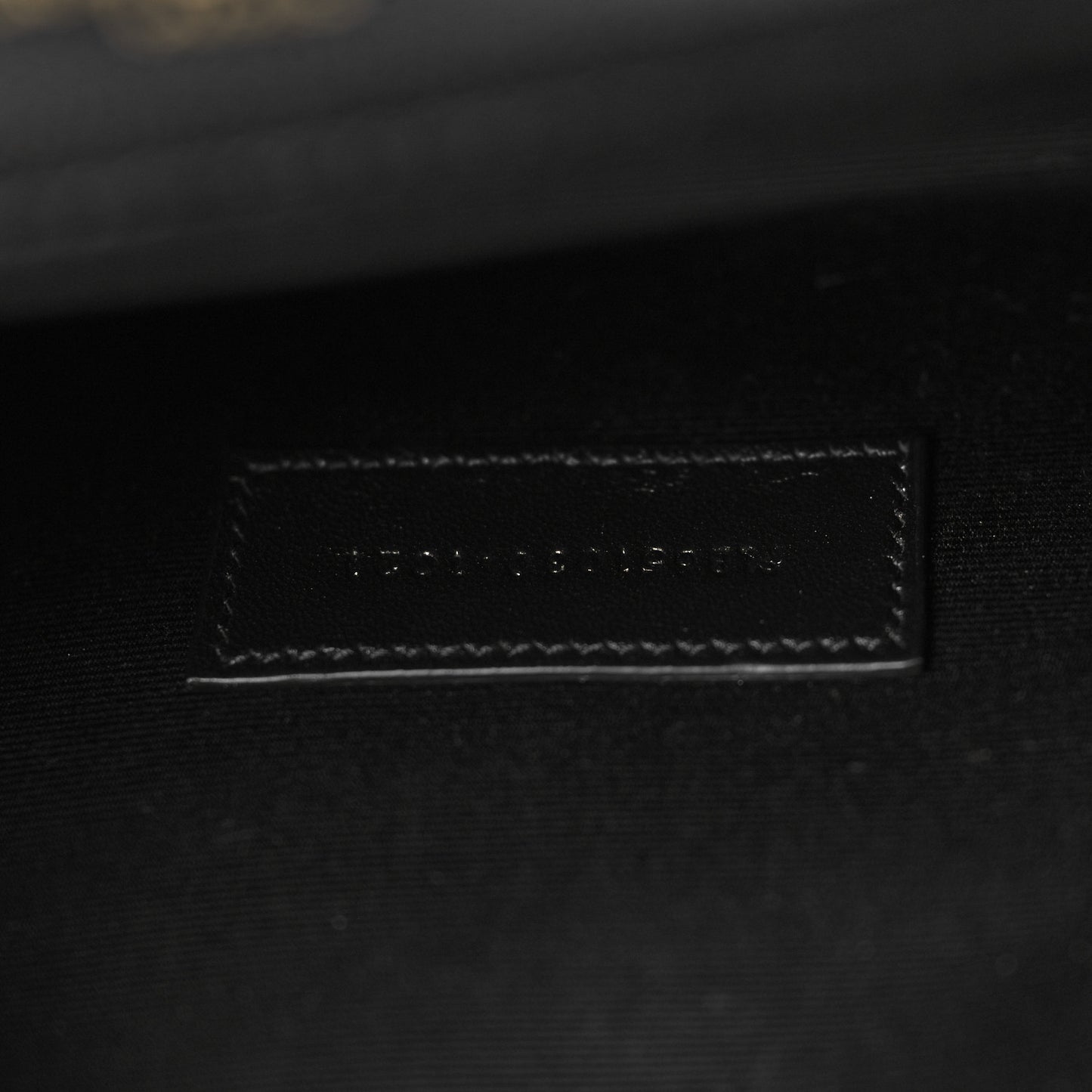 Grain De Poudre Textured Mixed Matelasse Triquilt Monogram Clutch Black