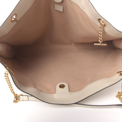 Gucci Calfskin Maxi Rajah Chain Tote White 5 of 12