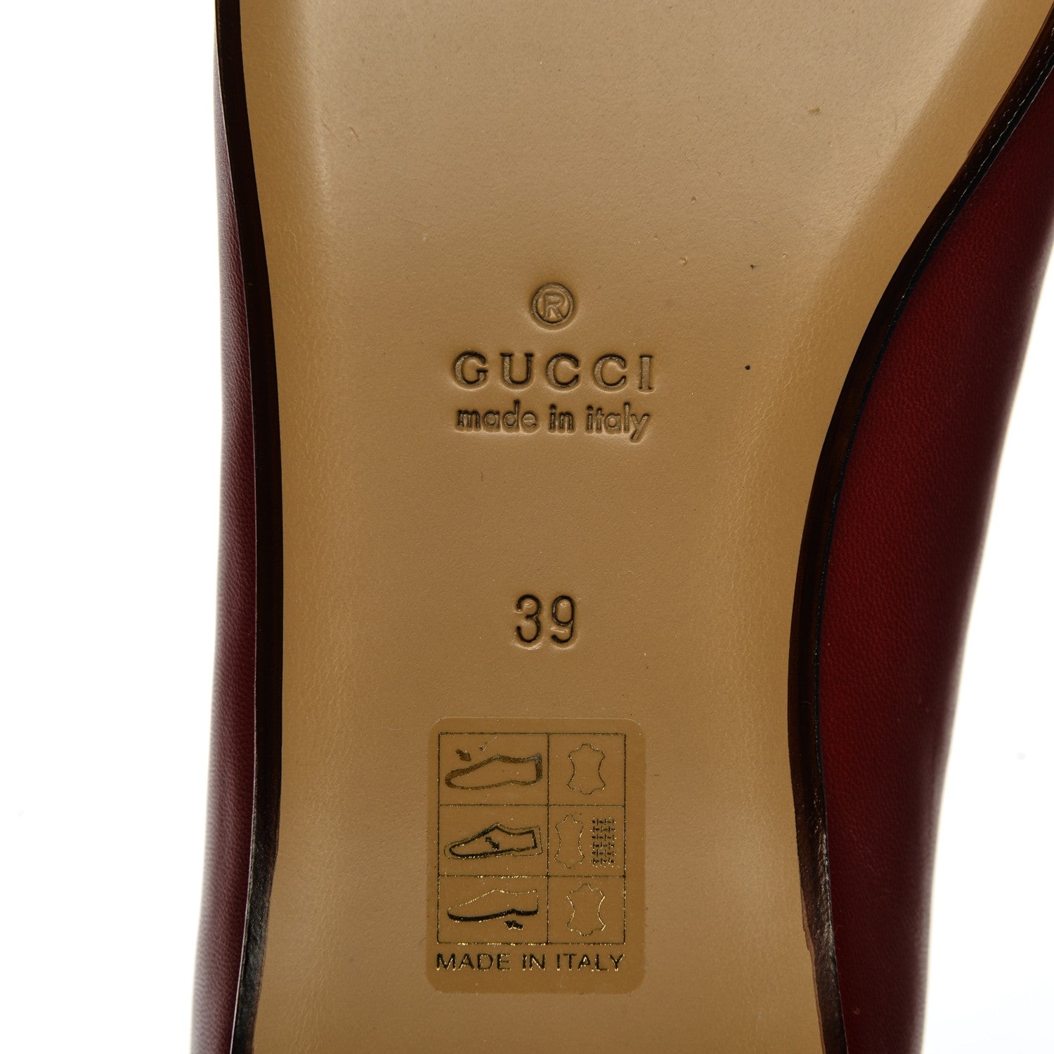 Gucci Calfskin Gallipoli Smoking Loafers 39 Red 6 of 8