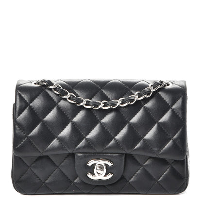 Chanel Lambskin Quilted Mini Rectangular Flap Black 1 of 8