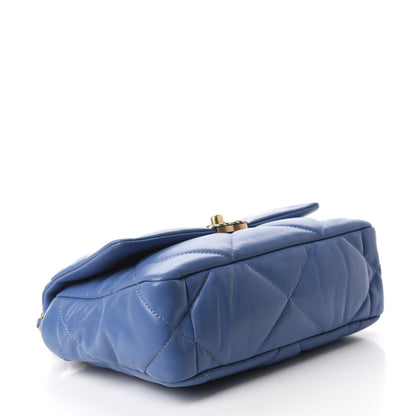 Chanel Lambskin Quilted Medium 19 Flap Blue 4 of 10