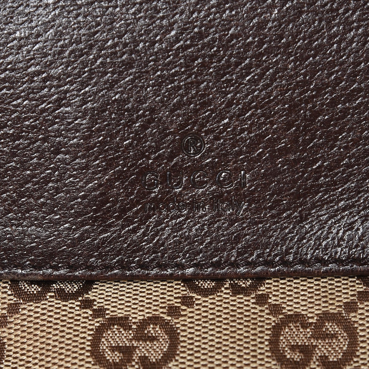 GG Monogram Double Pocket Belt Bag Dark Brown