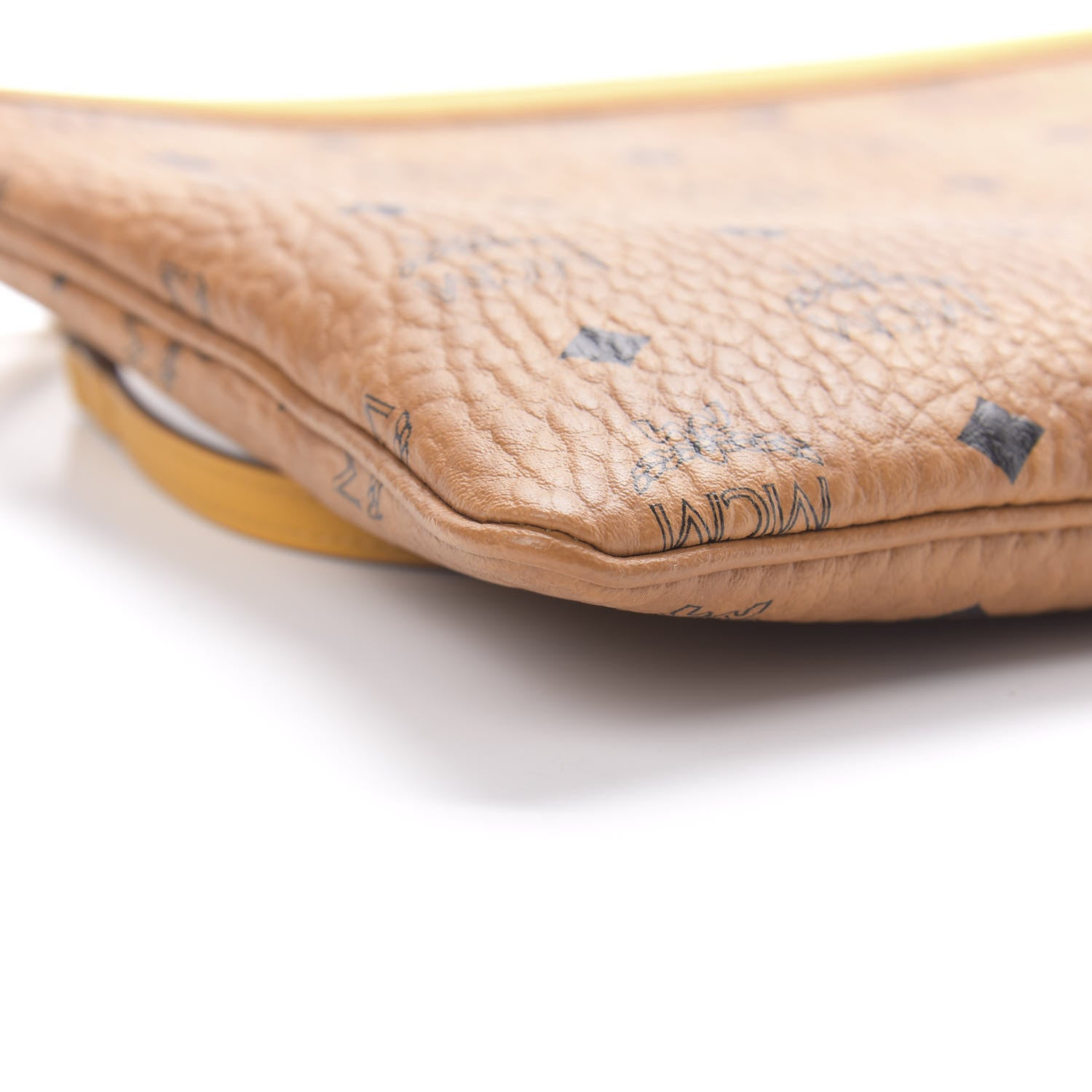 MCM Visetos Crossbody Pouch Cognac Yellow 9 of 11