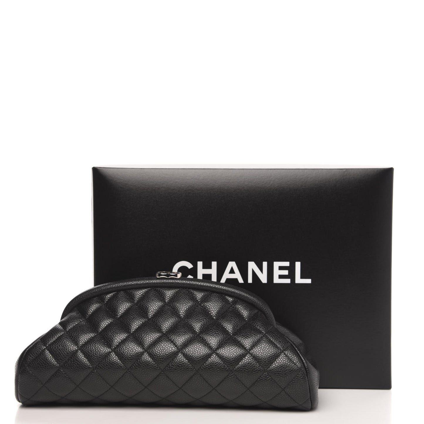 Caviar Quilted Timeless Clutch Black