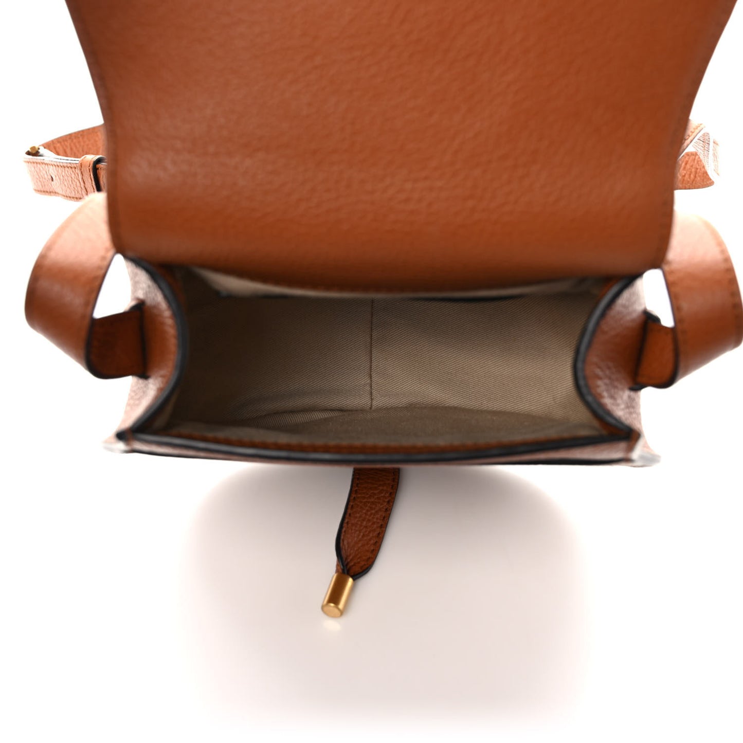 Calfskin Mini Marcie Round Crossbody Bag Tan