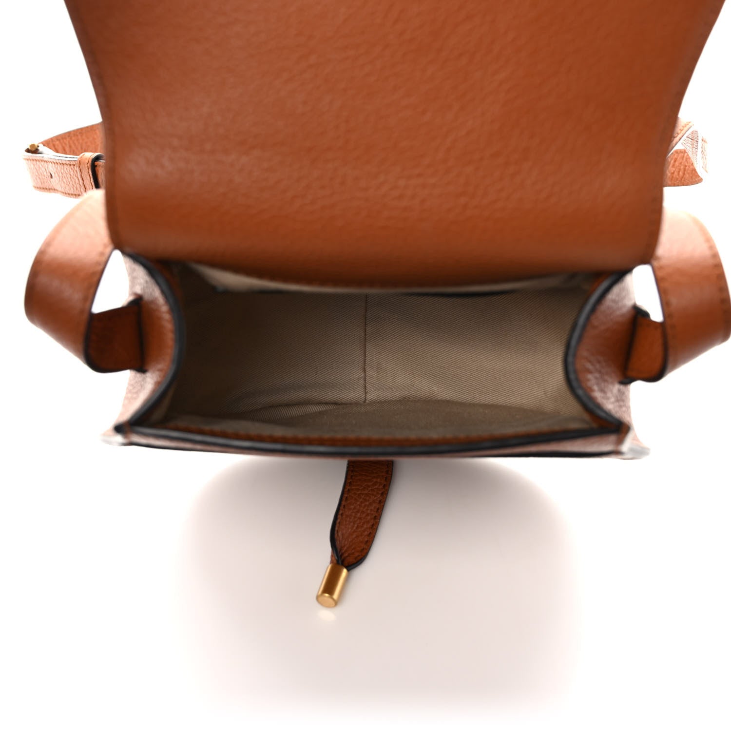Chloe Calfskin Mini Marcie Round Crossbody Bag Tan 5 of 9