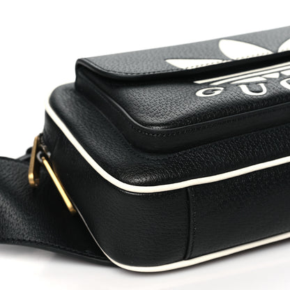 Gucci X ADIDAS Textured Dollar Calfskin Belt Bag Black 9 of 10
