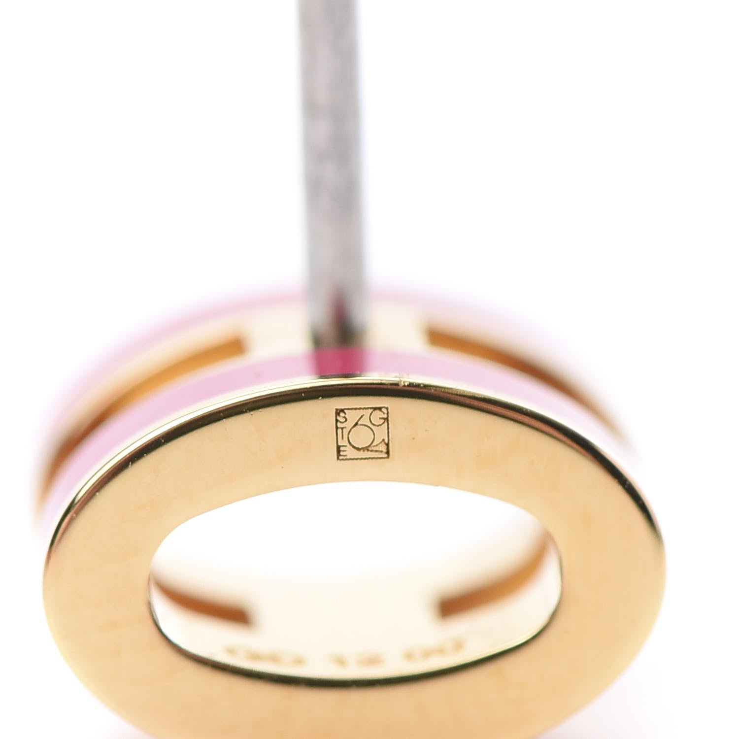 Hermes Gold Lacquered Pop H Earrings Rose Extreme 4 of 7