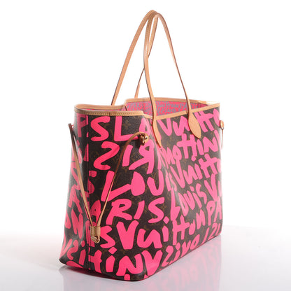 Louis Vuitton Monogram Graffiti Neverfull GM Fuchsia 3 of 7