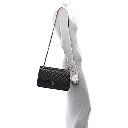 Chanel Caviar Quilted Jumbo Double Flap Black 2 of 10