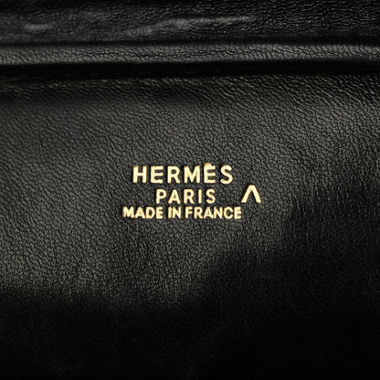 Hermes Shiny Porosus Crocodile Plume Elan 28 Black 6 of 9