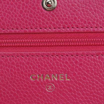 Chanel Caviar Quilted Wallet on Chain WOC Pink 6 of 9