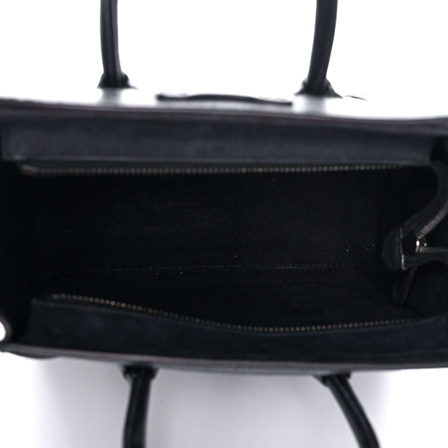 Drummed Calfskin Nano Luggage Black