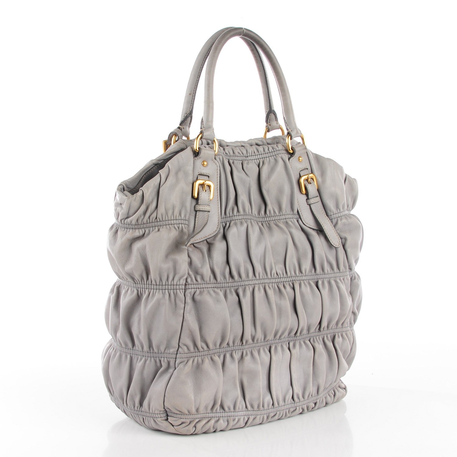 Prada Nappa Gaufre Large Tote Nuvola 3 of 9