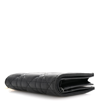 Christian Dior Lambskin Cannage Small Lady Dior Flap Card Holder Black 4 of 7