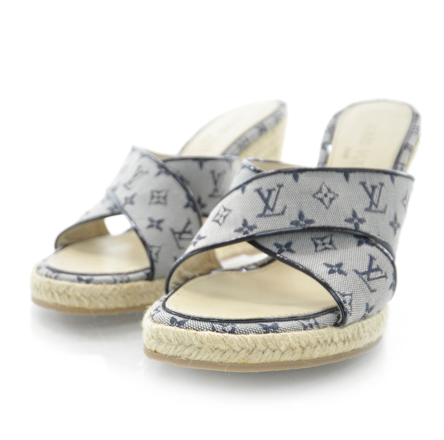Louis Vuitton Monogram Canvas Wedge Sandals 38 2 of 5
