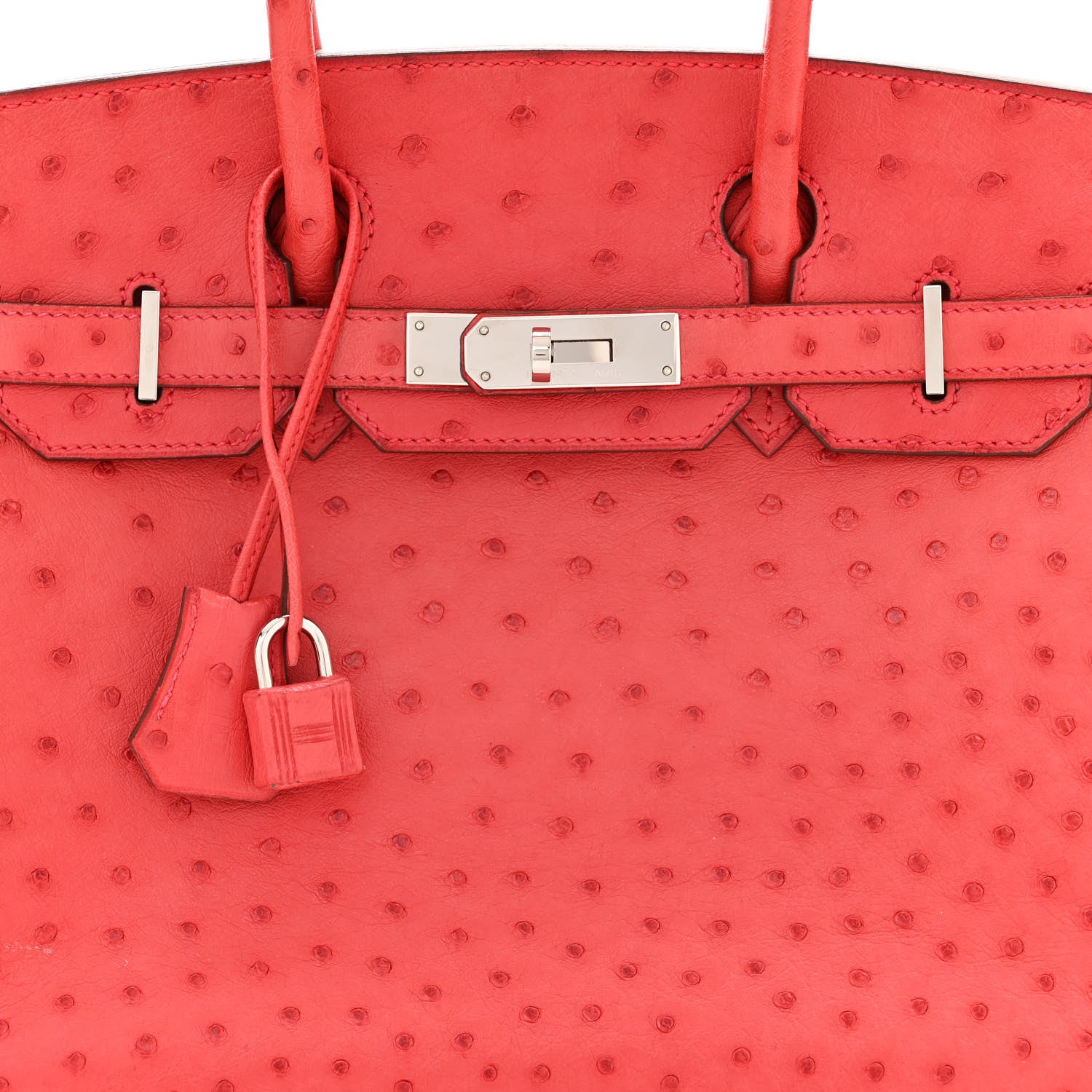 Hermes Ostrich Birkin 30 Rouge Vif 9 of 11