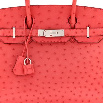 Hermes Ostrich Birkin 30 Rouge Vif 9 of 11
