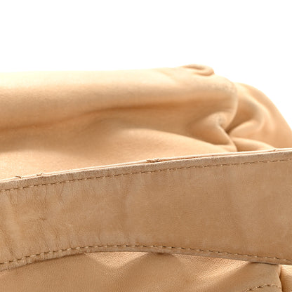 Chanel Lambskin Stitched Accordion Flap Tote Beige 12 of 14