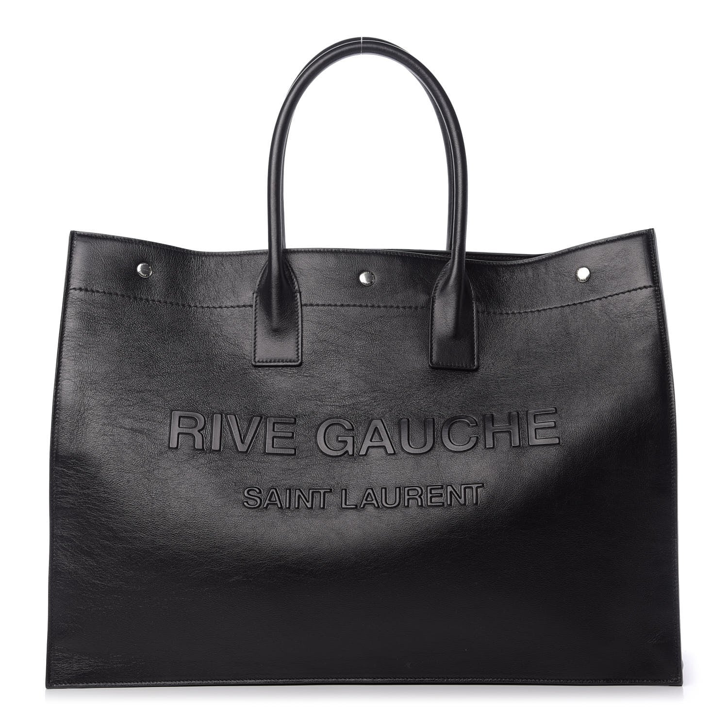 Saint Laurent Vitello Rive Gauche Large Tote Black 1 of 9