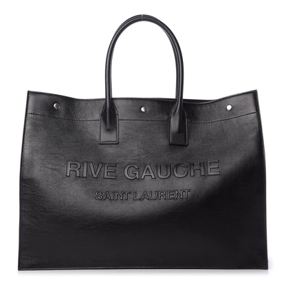 Saint Laurent Vitello Rive Gauche Large Tote Black 1 of 9