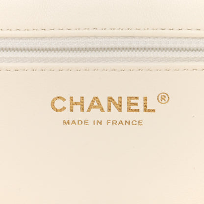 Chanel Raffia Effect Tweed Shopping Tote White Black 6 of 10