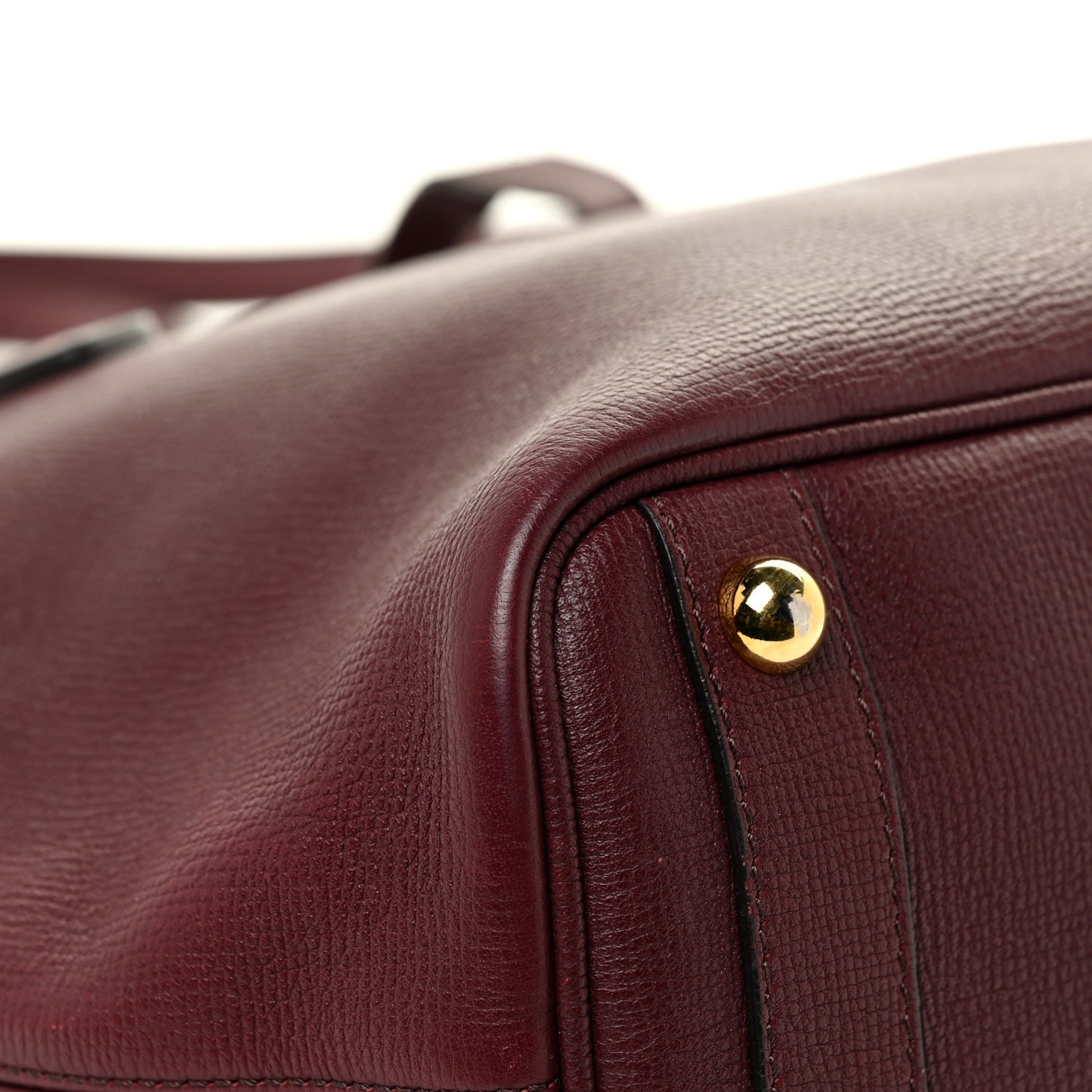 Grainy Calfskin Medium Honeybrook Tote Dark Plum