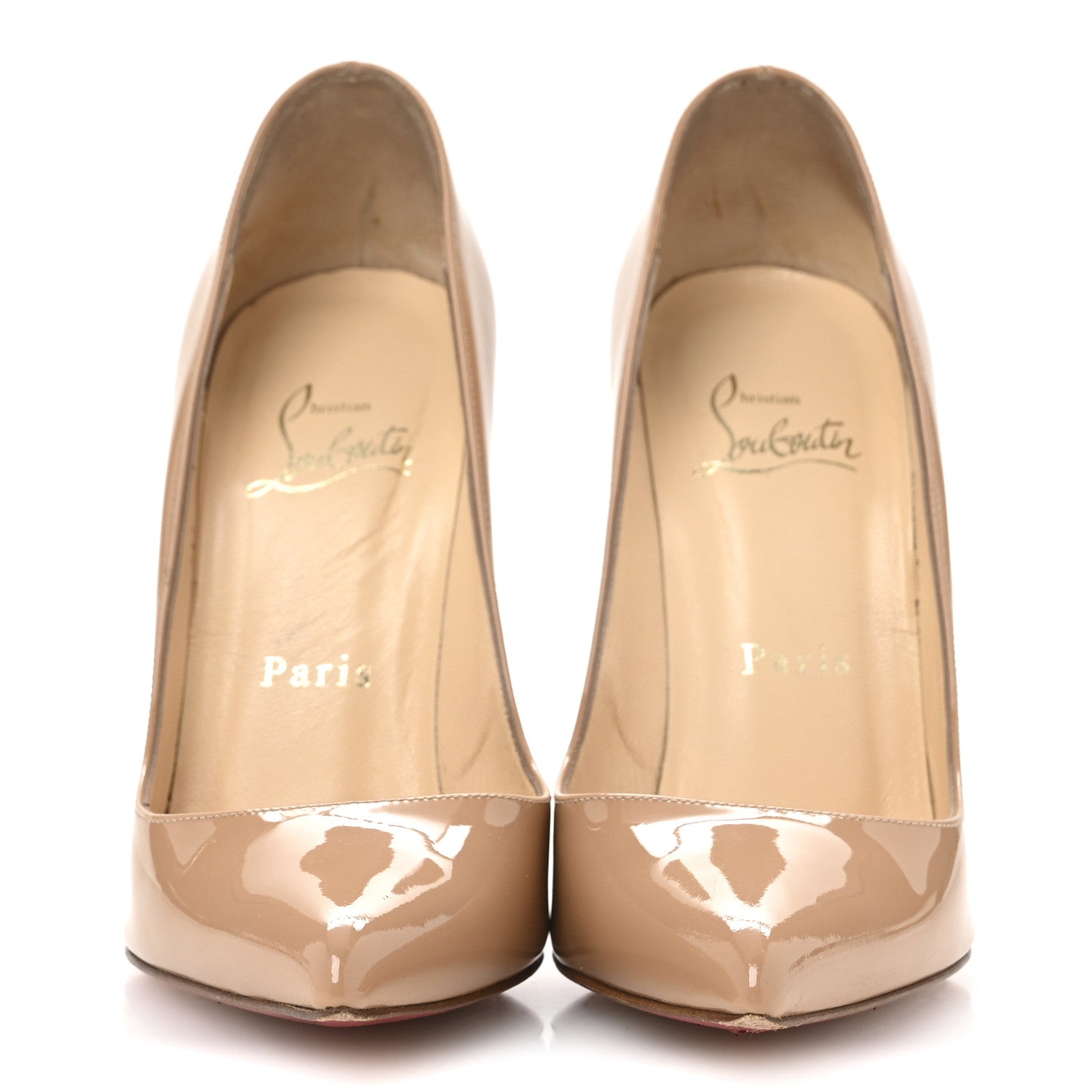 Christian Louboutin Patent Pigalle 120 Pumps 35.5 Nude 3 of 11