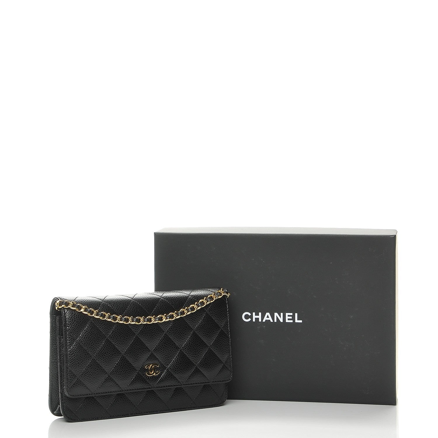 Chanel Caviar Quilted Wallet On Chain WOC Black 9 of 9