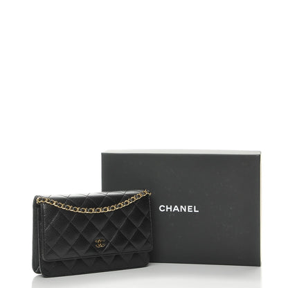Chanel Caviar Quilted Wallet On Chain WOC Black 9 of 9