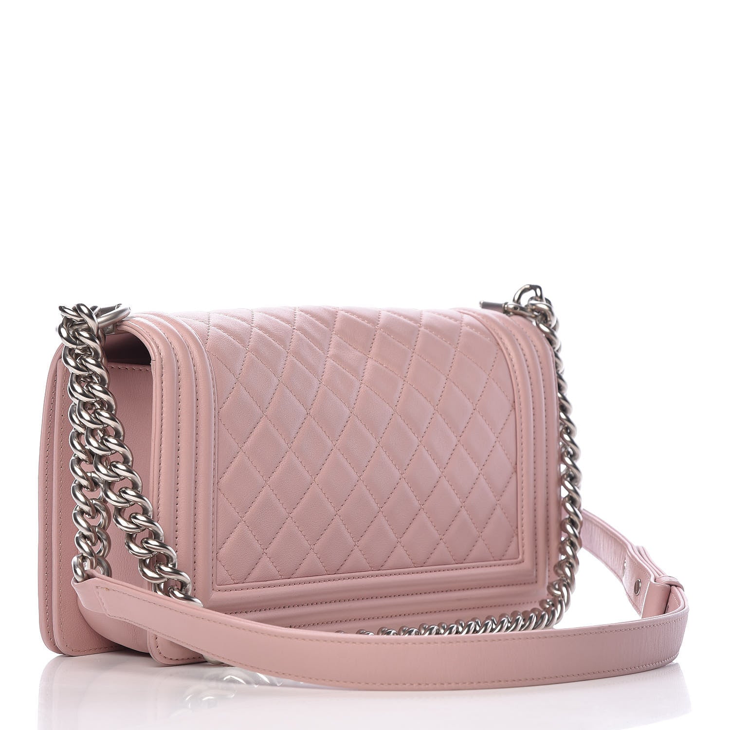 Chanel Calfskin Quilted Medium Boy Flap Light Pink 3 of 19