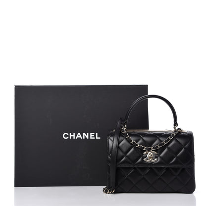 Chanel Lambskin Quilted Small Trendy CC Dual Handle Flap Bag Black 11 of 11