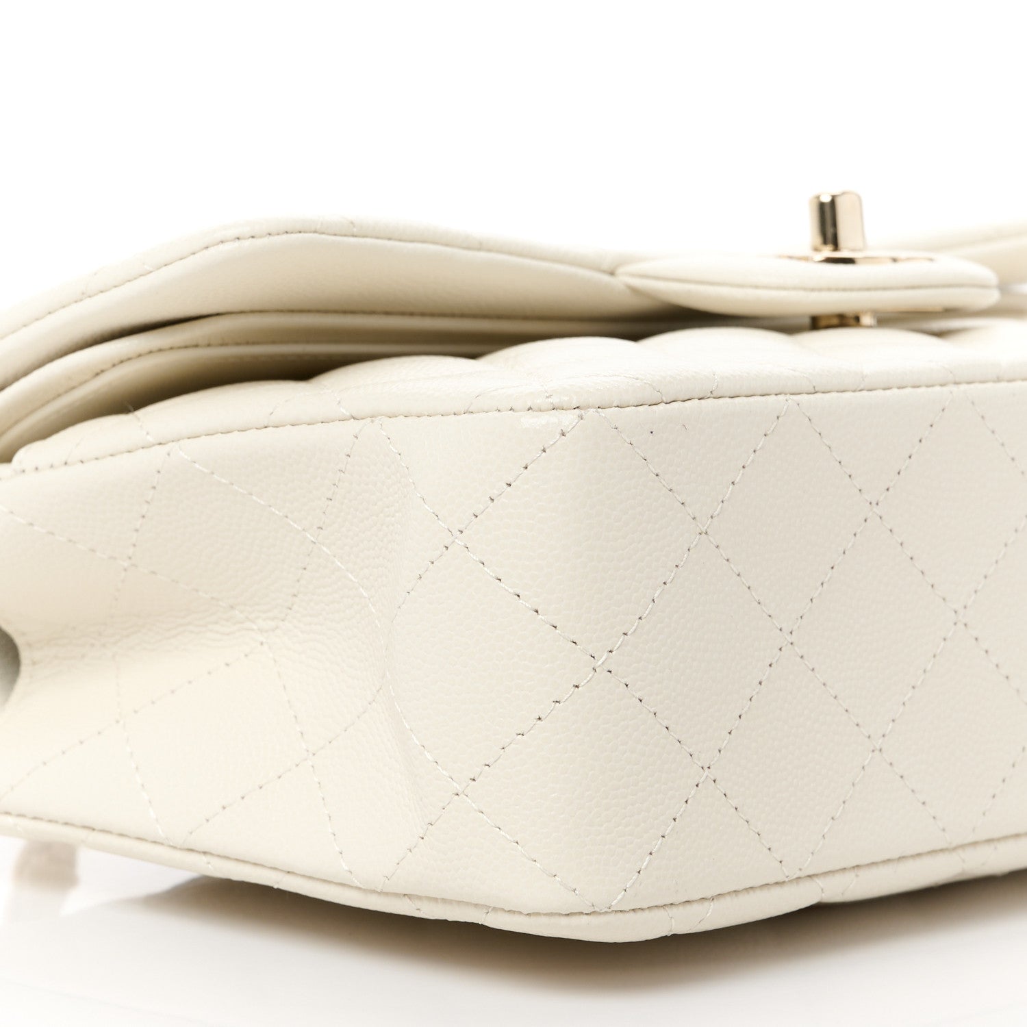 Chanel Caviar Quilted Small Double Flap White 10 of 12