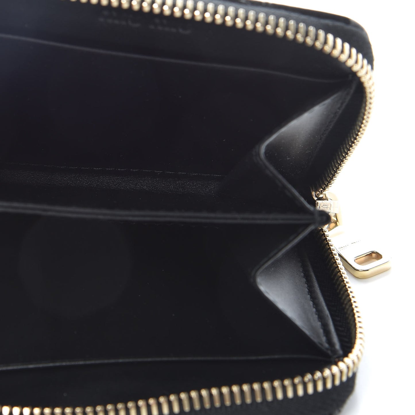 Vernice Alligator Embossed Zip Around Wallet Black