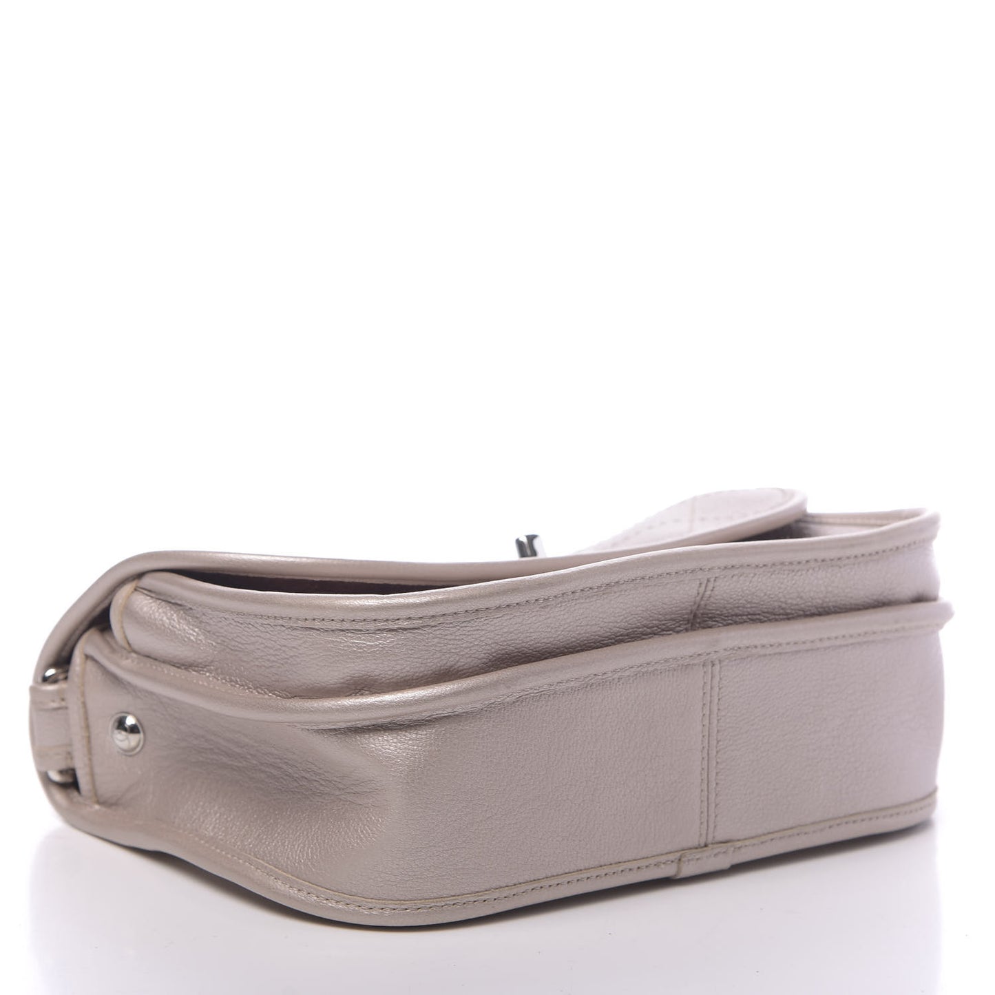 Metallic Calfskin Quilted Jungle Stroll Messenger Bag Gold