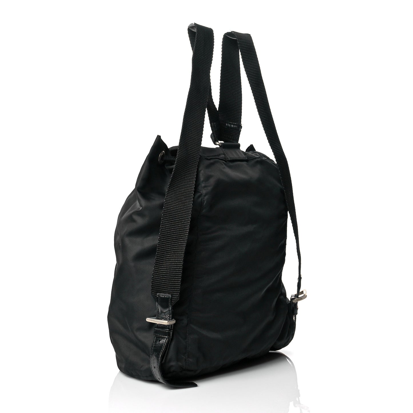 Nylon Vela Medium Cinch Backpack Black