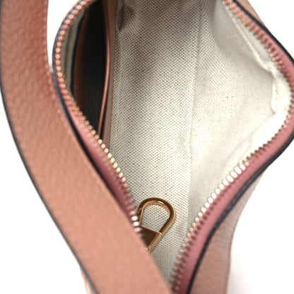 Gucci GG Supreme Monogram Textured Calfskin Web Mini Ophidia Half Moon Hobo Rose Pink 5 of 11