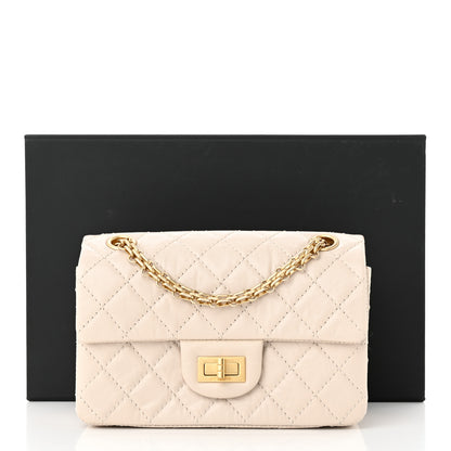 Chanel Aged Calfskin Quilted 2.55 Reissue Mini Flap Ecru 11 of 11