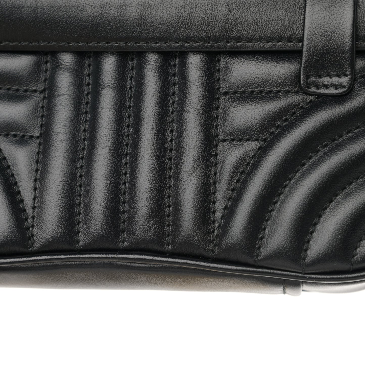 Soft Calfskin Impunture Diagramme Belt Bag Black