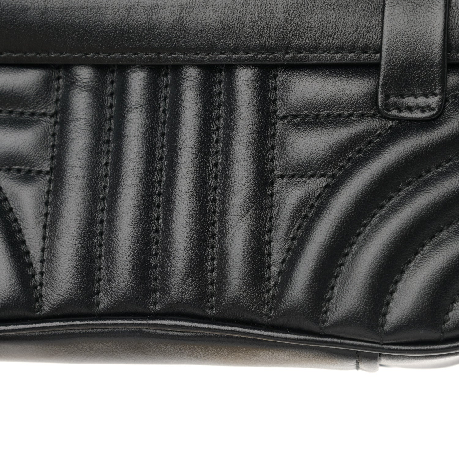 Prada Soft Calfskin Impunture Diagramme Belt Bag Black 11 of 14