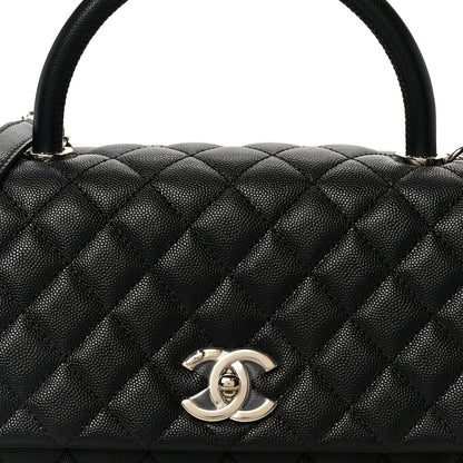 Chanel Caviar Quilted Small Coco Handle Flap Black 9 of 12