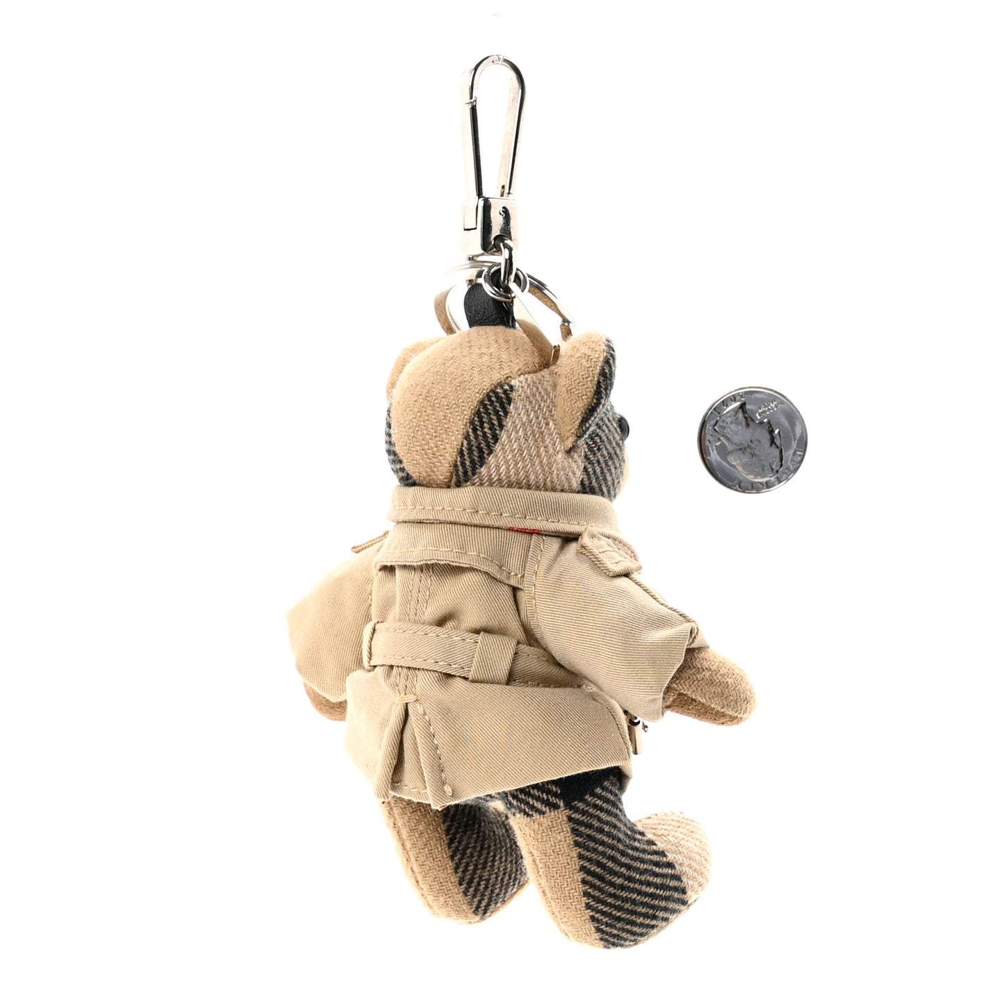Cashmere House Check Thomas Bear Trench Coat Bag Charm Camel