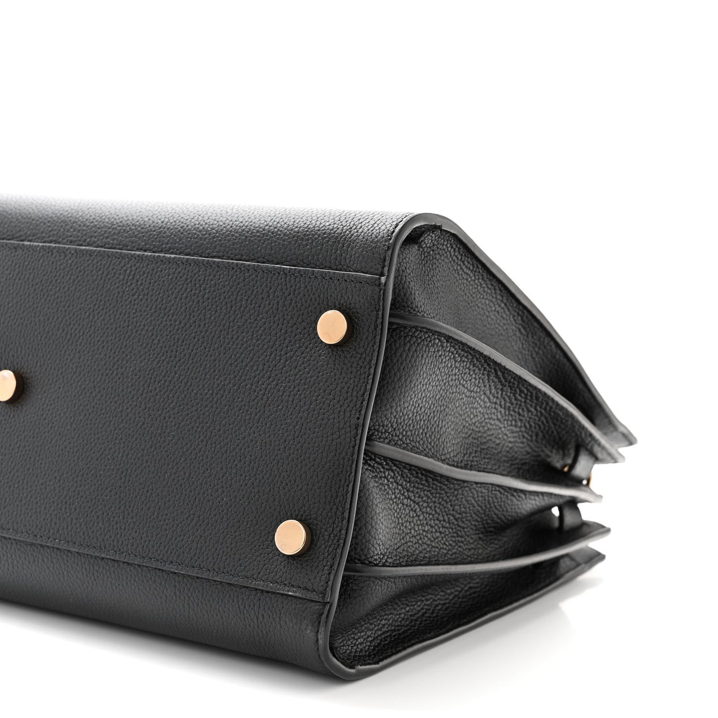 Grained Calfskin Small Supple Sac De Jour Black