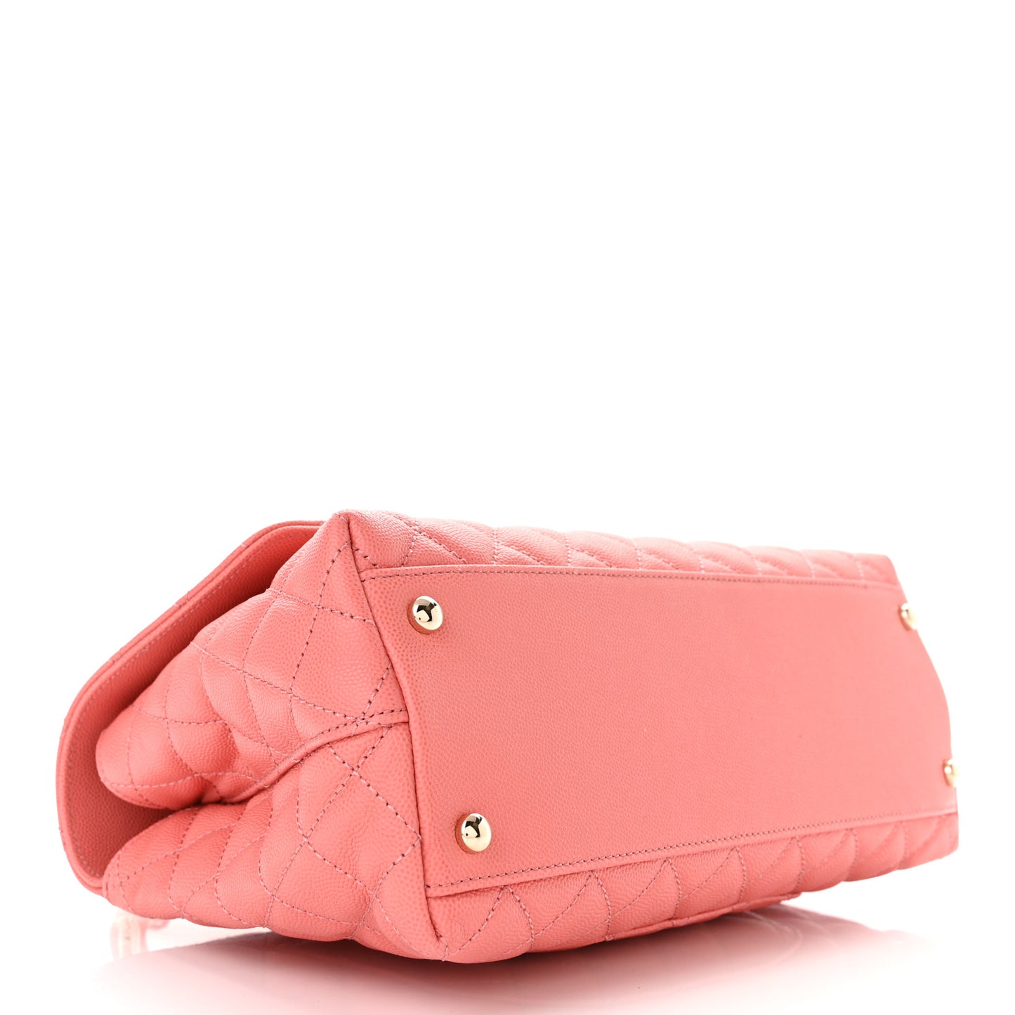 Caviar Quilted Small Coco Handle Flap Pink