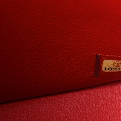 Chanel Lambskin Quilted Jumbo Double Flap Red 6 of 9